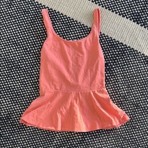 EXPRESS Coral Peplum Tank Top